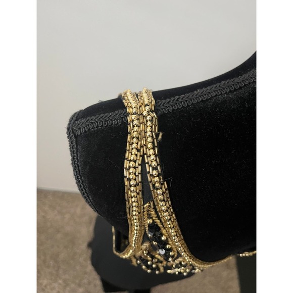 Vintage Rickie Freeman Black and Gold Gown - Size 6 - Picture 11 of 14